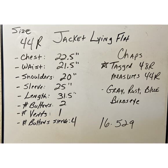 Chaps Ralph Lauren 44R Gray Rust Blue Birdseye Blazer Sport Coat Jacket - Picture 9 of 14